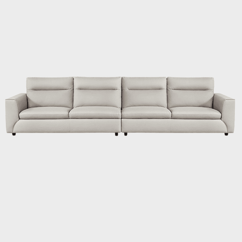 Durable Straight Scratch-proofed Sofa Couch with Pillow Back, Faux Leather, 2-piece Set, Horizontal Orientation, Square Arm thumbnail 1