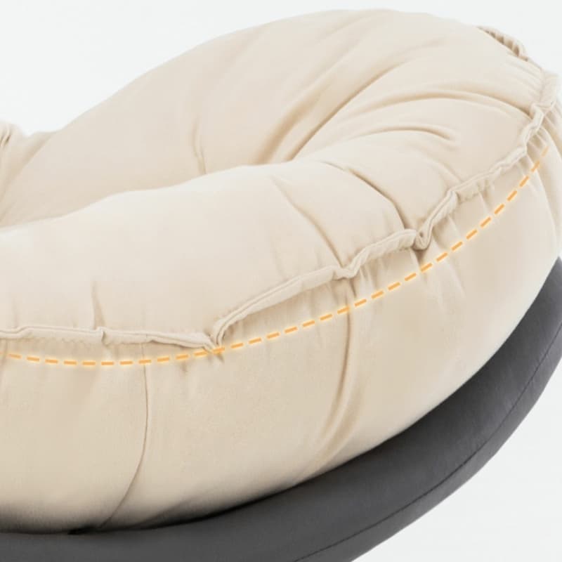 Modern Upholstered Rocking Chair - Stylish Indoor Seating with Natural Wood Legs and Tufted Design - image 14