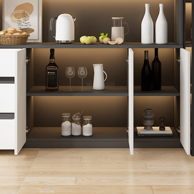 Two Toned Unclosed & Self-supporting Wide Sideboard with 2 Shelves & Benchtop thumbnail 19