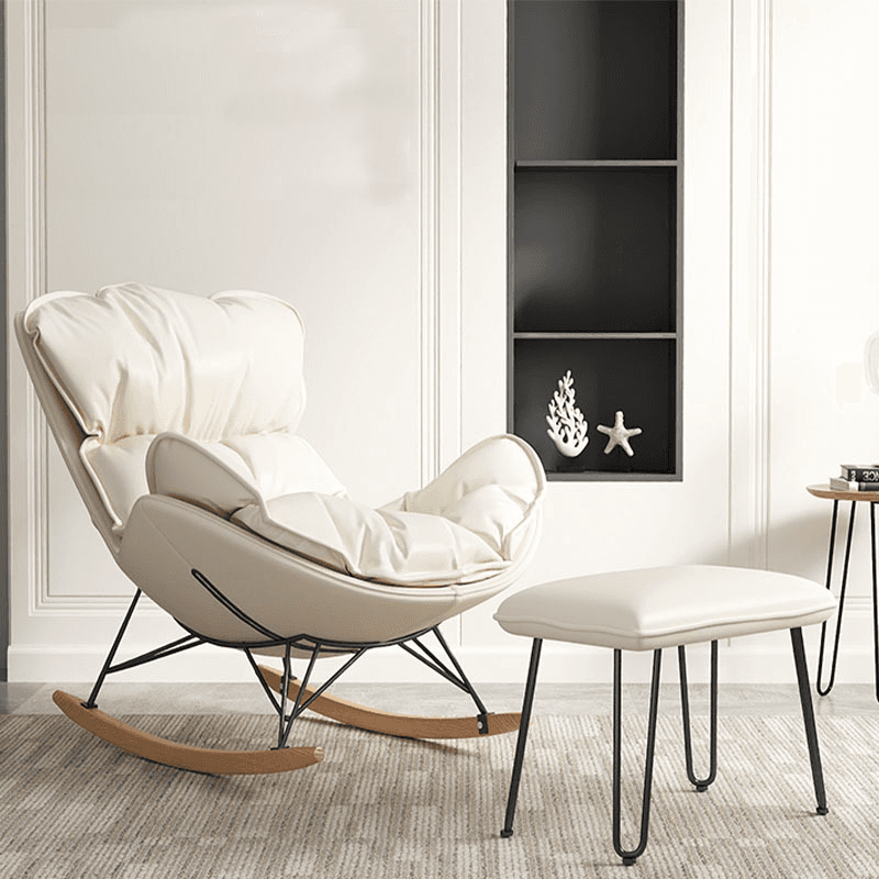 Modish Alloy Rocking Accent Chair, Upholstered thumbnail 9