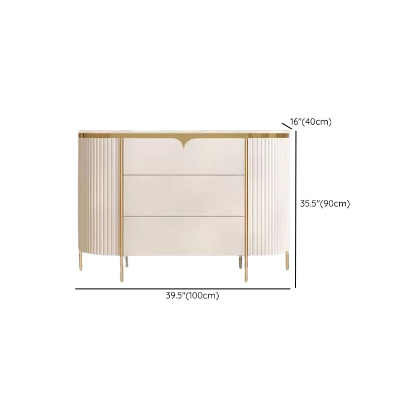 Glamorous Ground Sideboard with Standard/Narrow Size, 1 Shelf, Cabinets, Sintered Stone Countertop, and 2 Doors thumbnail 16