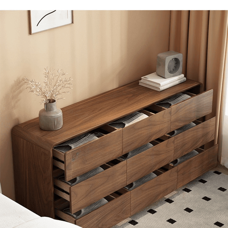 Cocoa Casual Rubberwood Double Dresser/Lingerie Chest with 6/9/5 Drawers Horizontal/Vertical thumbnail 2