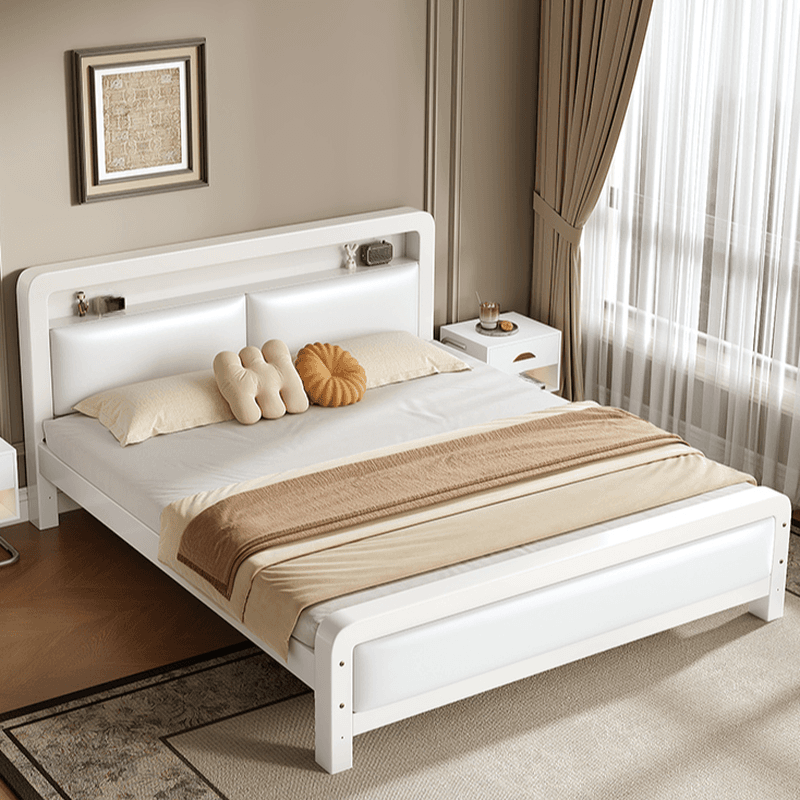 Minimalist Solid Color Iron Storage Included Bed with Leg for Living Room thumbnail 5