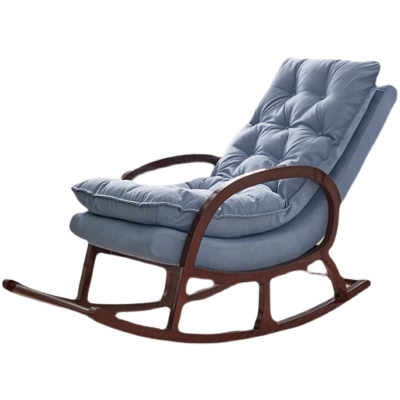 Grey/Blush/Light Green Modish Upholstered Rocking Accent Chair with Round Arm thumbnail 13