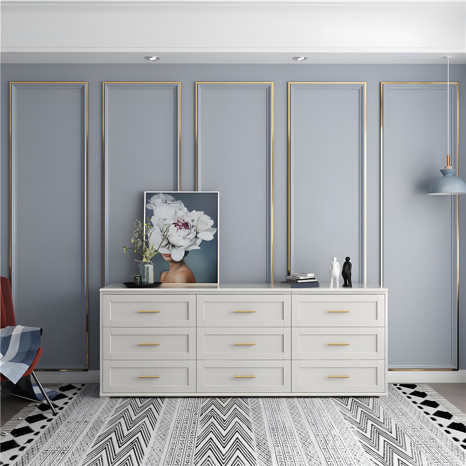 Classic Glam Storage Chest Solid Wood Storage Chest Dresser , 17.55 Inch Width - image 4