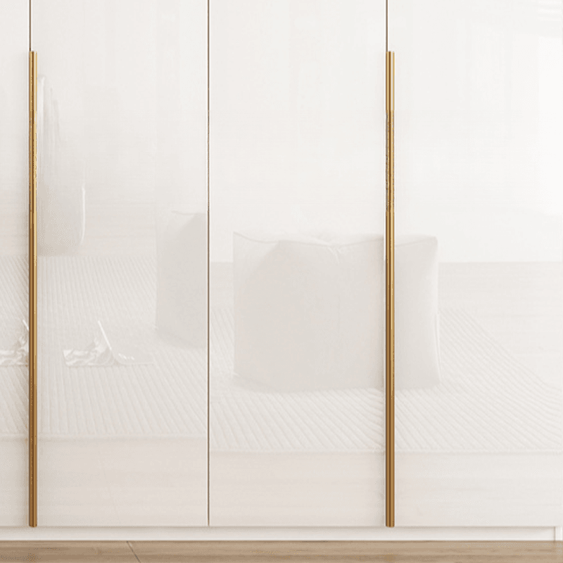 Chalk Minimalist Laminate Cabinet Armoire with Soft Close Drawer, Soft Close Door, Interior Shelves, and Clothing Rod thumbnail 5