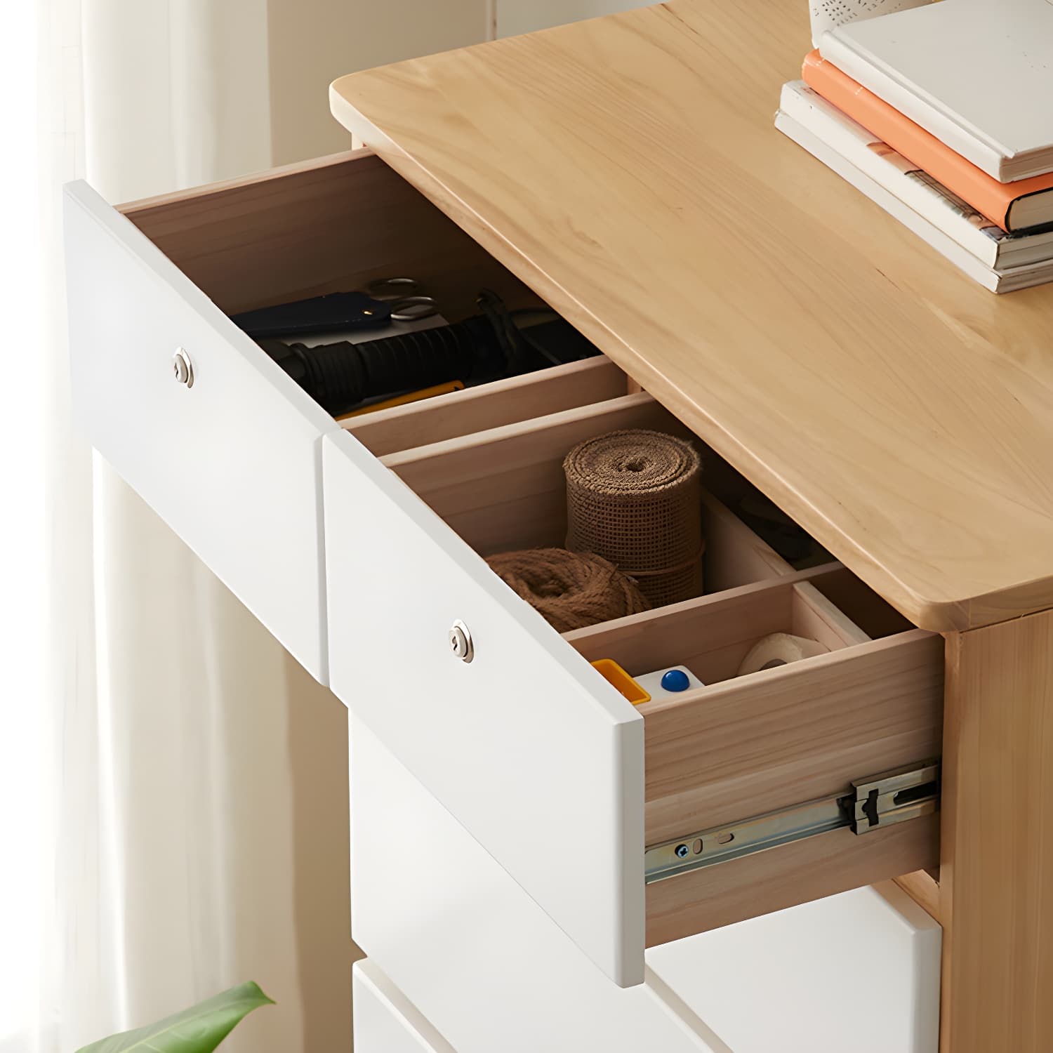 Elegant Medium Wood Scandinavian Dresser with Self-Close Drawers thumbnail 14