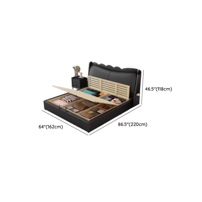 Solid Color Storage Bed/Platform Bed with 2 Drawers in Pine Wood for Living Room thumbnail 13