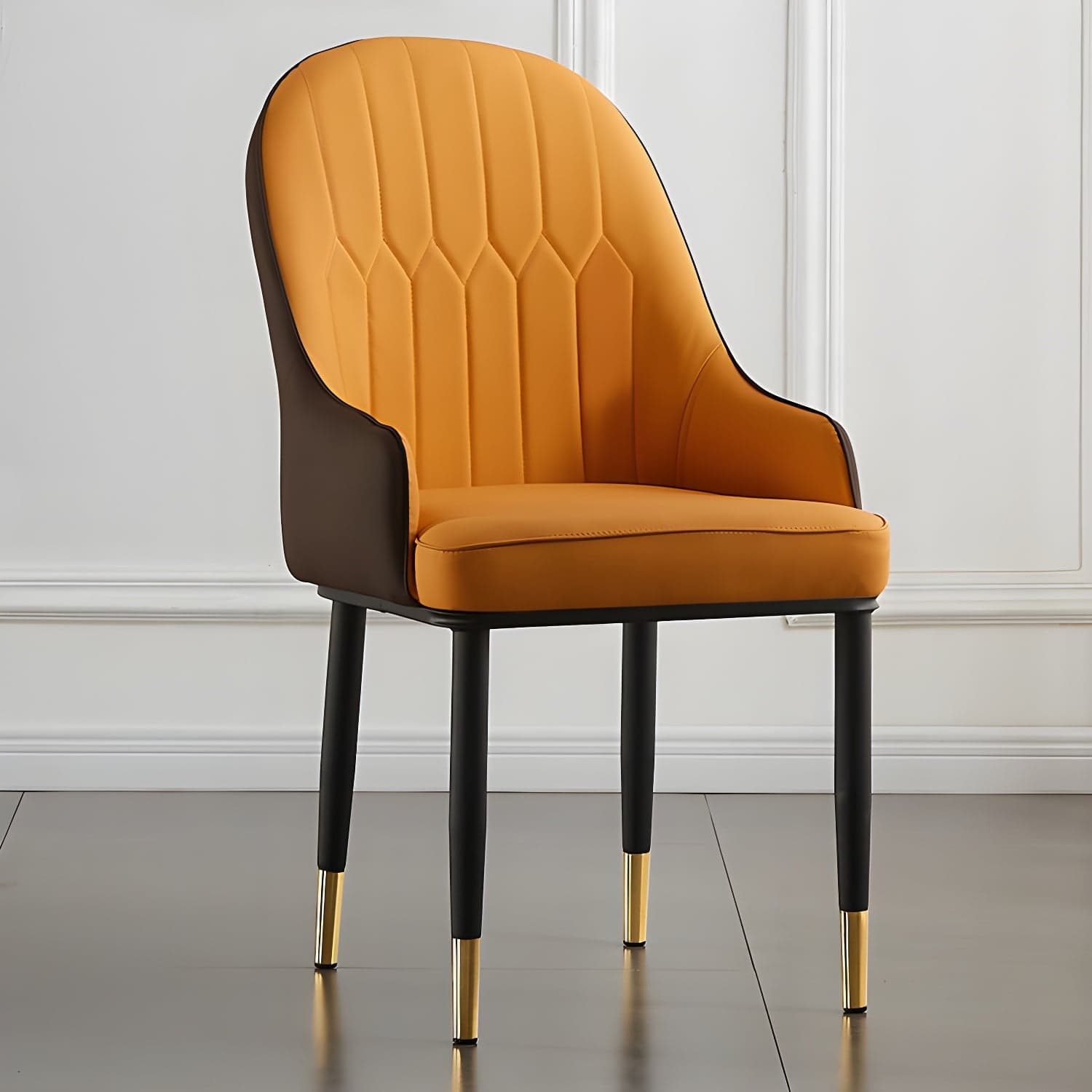 Contemporary Metal Dining Room Chairs Upholstered Dining Armchairs for Home Use thumbnail 7