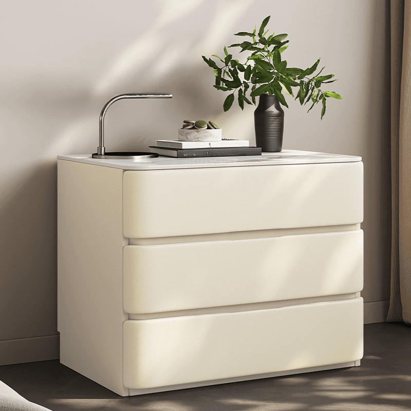 Art Deco Nightstand With Drawer Organization with 3 Drawers thumbnail 7