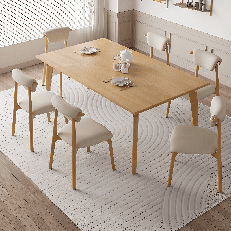 Casual Side Chair in Vinyl Leather with Wood Legs, Low Back, Framed and Balanced thumbnail 10