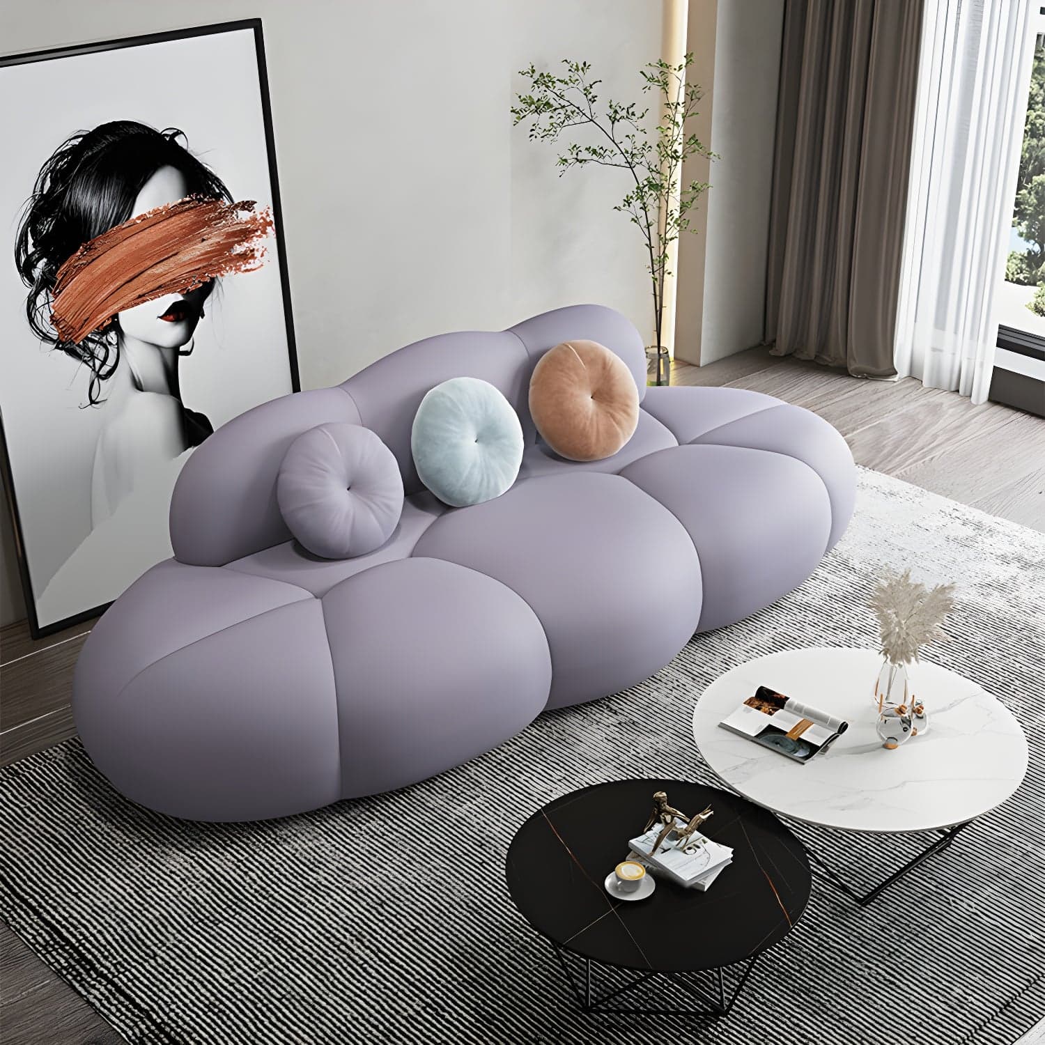 Contemporary Stationary Living Room Armless Standard Cushions Sofa thumbnail 13