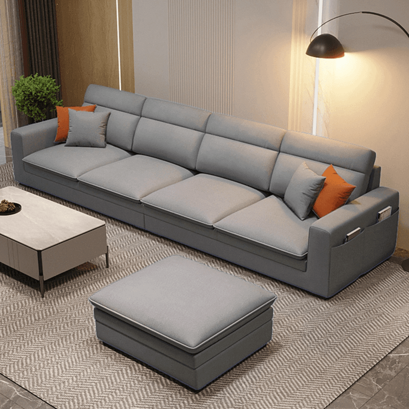 L-Shape/Straight Natural Wood Sofa Chaise/Sofa Couch with Concealed Support thumbnail 15