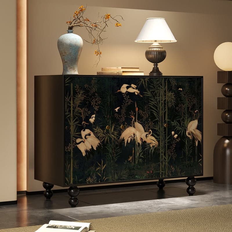 Trendy Rectangle Standalone Accent Cabinet in Ink with Manufactured Wood and Cabinet Knobs thumbnail 3