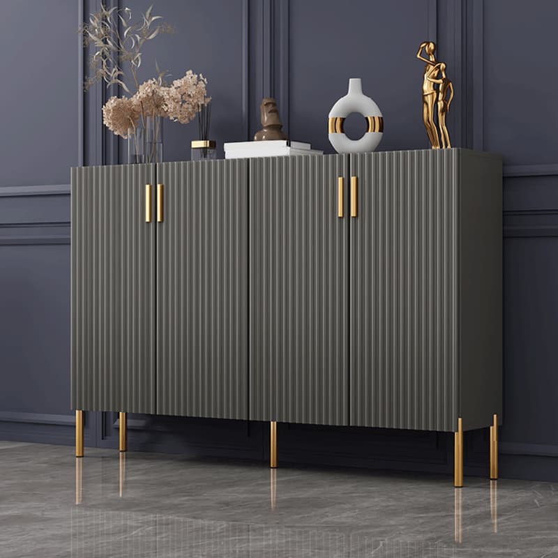 Floor Freestanding Sideboard/Server in Wood with Countertop and Three/Five Internal Shelves in a Luxury Style thumbnail 8