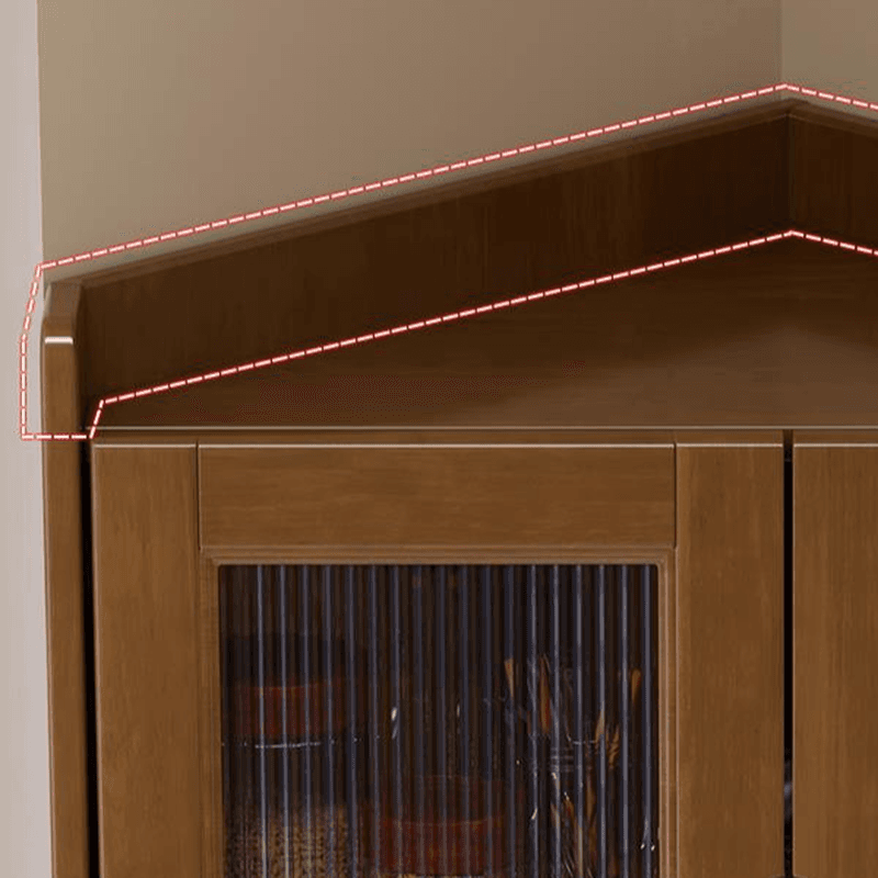Independent Rubberwood Utility Storage Cabinet with Shelves, Living Room thumbnail 13
