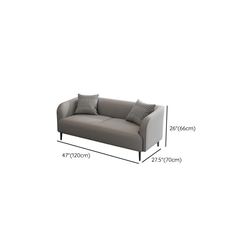 Drawing Room Standard Sofa in Pu Leather with Dark Gray/Sage/Amber Color and Armrest thumbnail 18