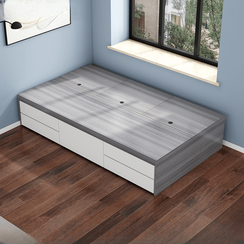 Trendy Oak Wood Tatami Bed Perfect for Living Room Use thumbnail 1