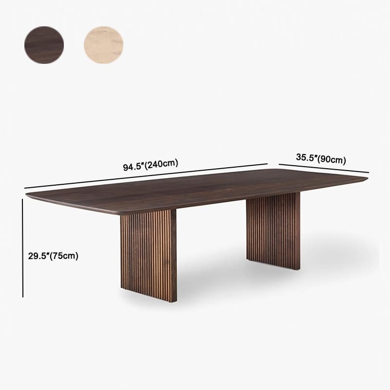 Modern Farmhouse Rectangle Wood Double Pedestal Kitchen & Dining Table thumbnail 13