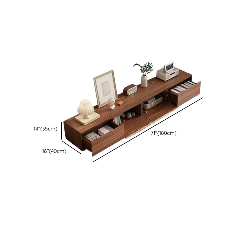 Antique Rectangle Natural Wood TV Stand for Parlor, Sand Door Included/Not Included thumbnail 14