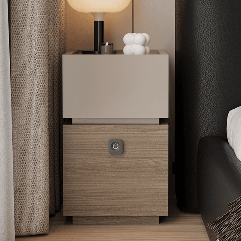 Organic Modern Nightstand With Drawer Organization featuring 2 Drawers and Composite Wood Countertop thumbnail 9