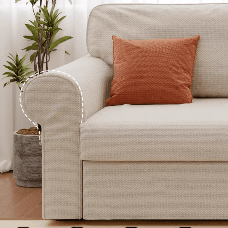 Modish Solid Color Stain Resistant Standard Sofa in Black/Jade Green/Taupe for 4-seater/5 Person with 2 Pillows thumbnail 14