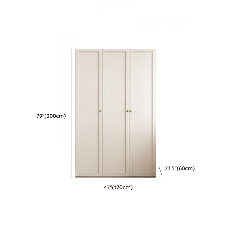 White Minimalist Laminate Wardrobe Closet with 3-Drawer, Soft Close Door, Interior Shelves, and Clothing Rod thumbnail 9
