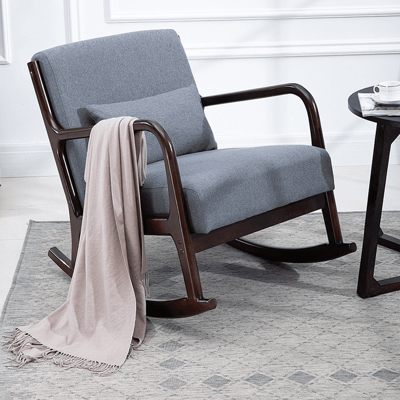 Casual Chalk/Cocoa/Azure Wood Rocking Chair Couch thumbnail 14