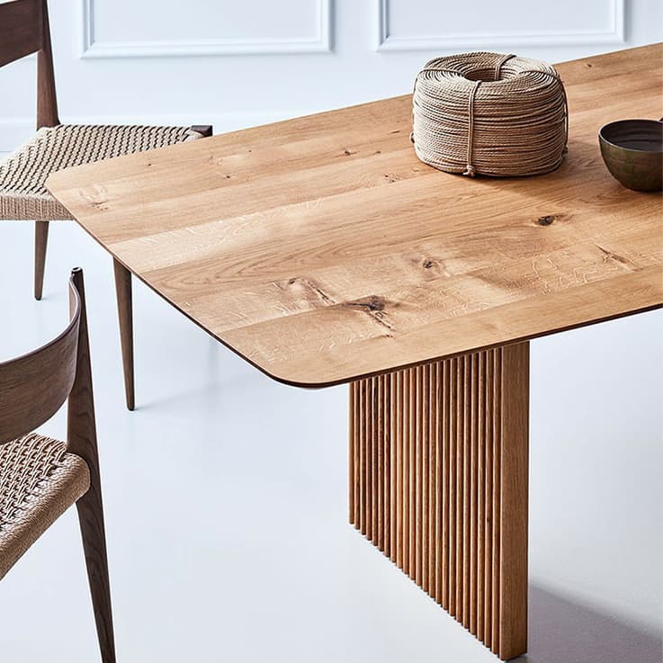 Modern Rectangle Wood Standard Table Height Dining Table , 8 Person/For 6/4 Person Fixed Table thumbnail 8