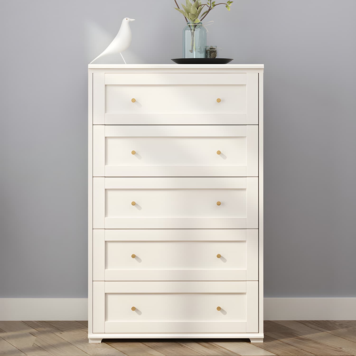 Modern Horizontal Double Dresser Birch Wood Storage Dresser for Bedroom - image 3