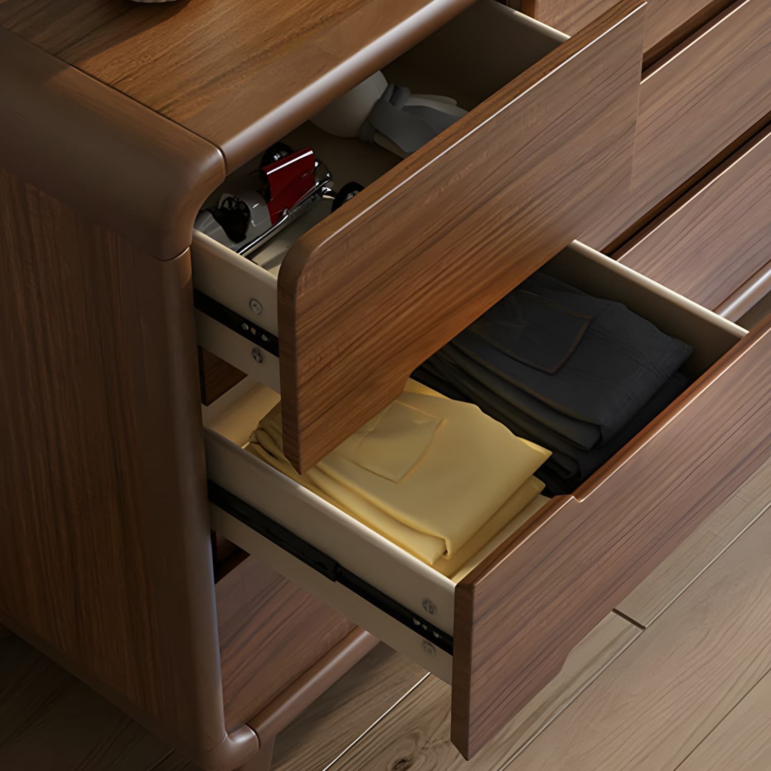 Traditional Wood Dressers with Drawers and Soft Close Glides thumbnail 9