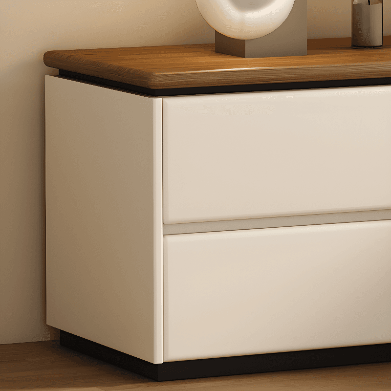 Modish 2 Tiers Drawer Storage Bedside Table with Laminate Countertop thumbnail 15