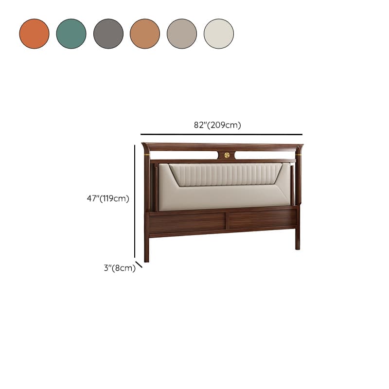 Trendy Panel Headboard in Natural Wood with No Distressing, Rectangle Shape for King/Queen/Full Bed, Featuring Sponge Upholstery and Standard Height thumbnail 13