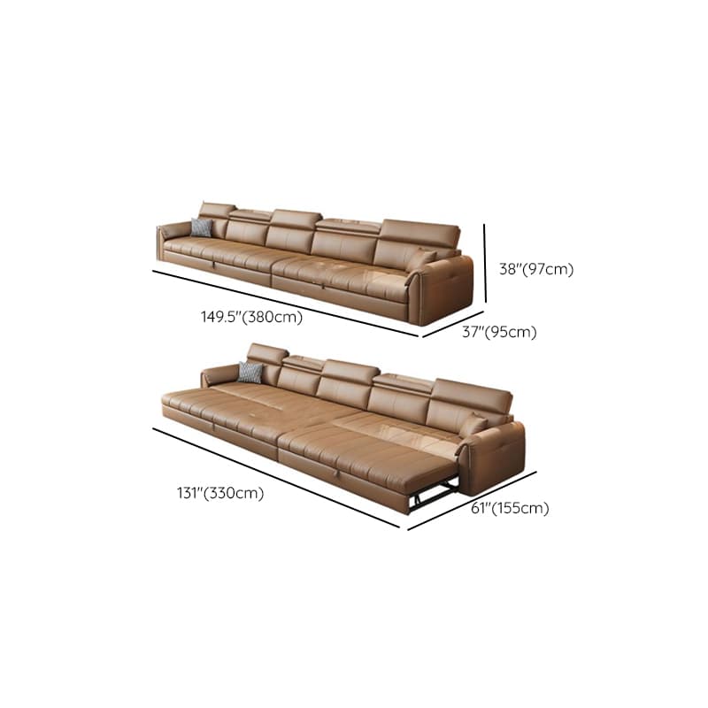 Coffee L-Shape/Straight Right Hand Facing/Horizontal Sofa Chaise/Convertible Sofa with Under-seat-storage for Seats 5/Seats 2/for 6 thumbnail 17