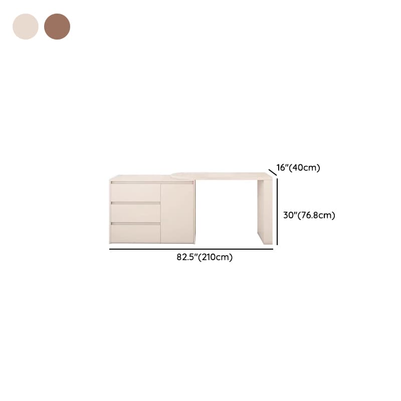 Modish Engineered Wood Large Makeup Vanity with 3 Drawers thumbnail 9