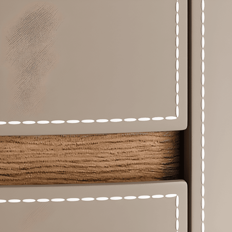 Modern Simple Style Nightstand With Drawer Storage Featuring 2 Drawers and Stone Countertop thumbnail 12
