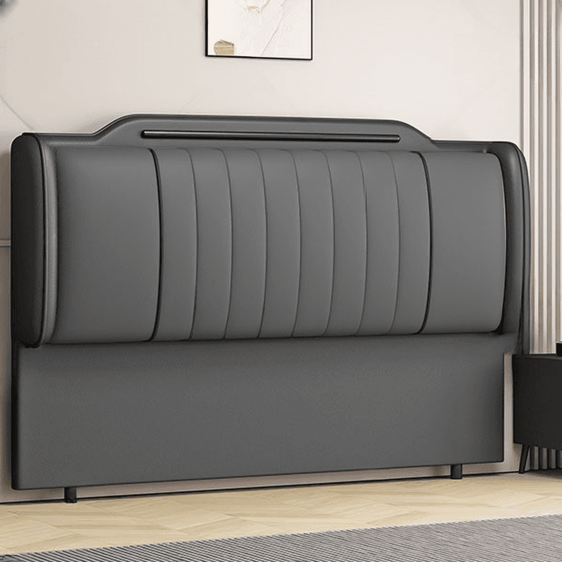 Simplistic Style Wingback Headboard with Camelback Shape in Pine Wood, No Distressing, Available in King/Queen/Full Sizes, Featuring Sponge Upholstery and Standard Height thumbnail 5