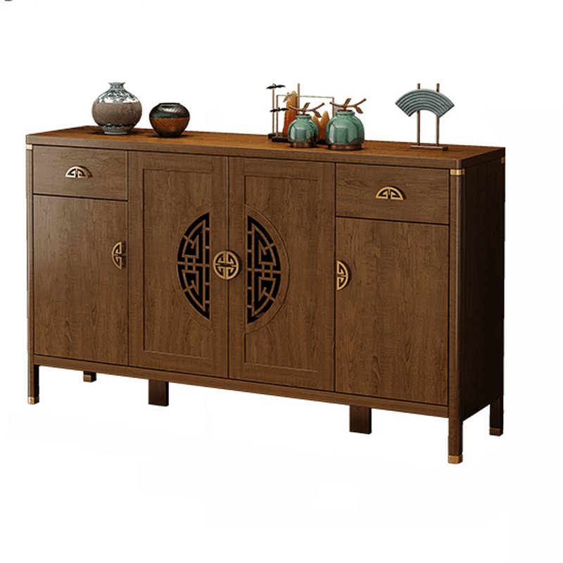 Espresso Standard/Wide/Narrow Timber Sideboard with 4 Doors/3 Doors/2 Doors, Adaptable Shelf and Pantry Hutch, 3 Drawers/6 Drawers/2 Drawers Included/Not Included thumbnail 10