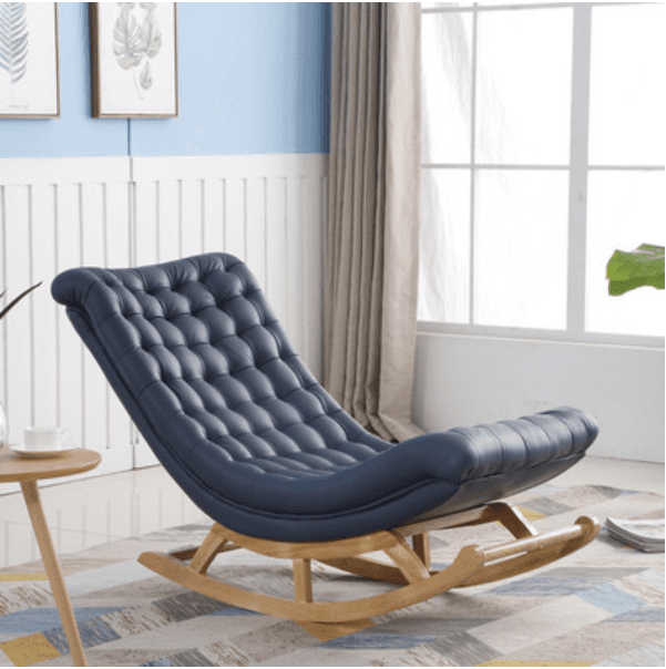 Cocoa/Azure/Olive Green Casual Rocking Chair Couch with Ottoman thumbnail 17
