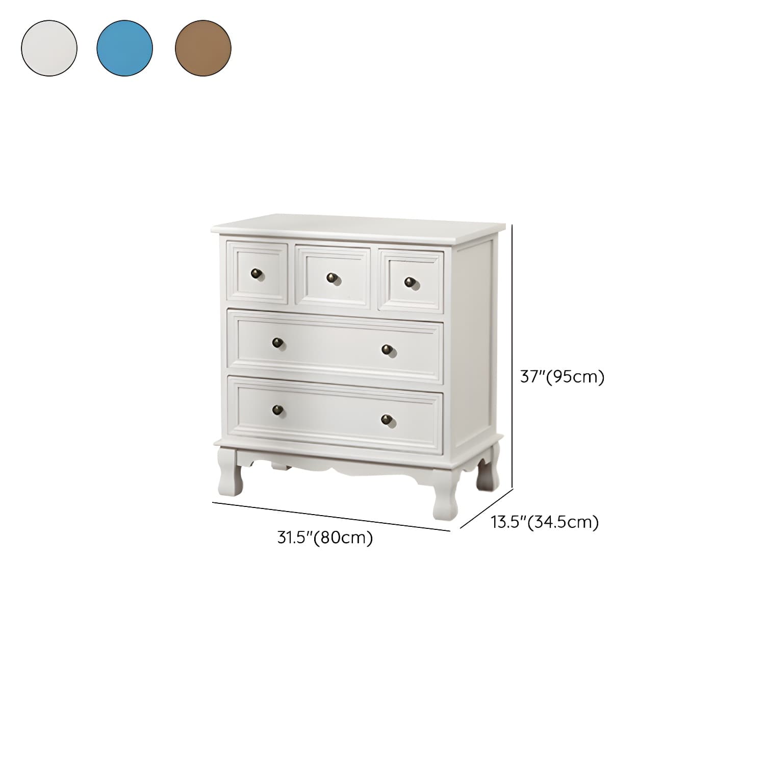 Modern Wooden Bachelor Chest with Vertical Drawers with Drawers thumbnail 17