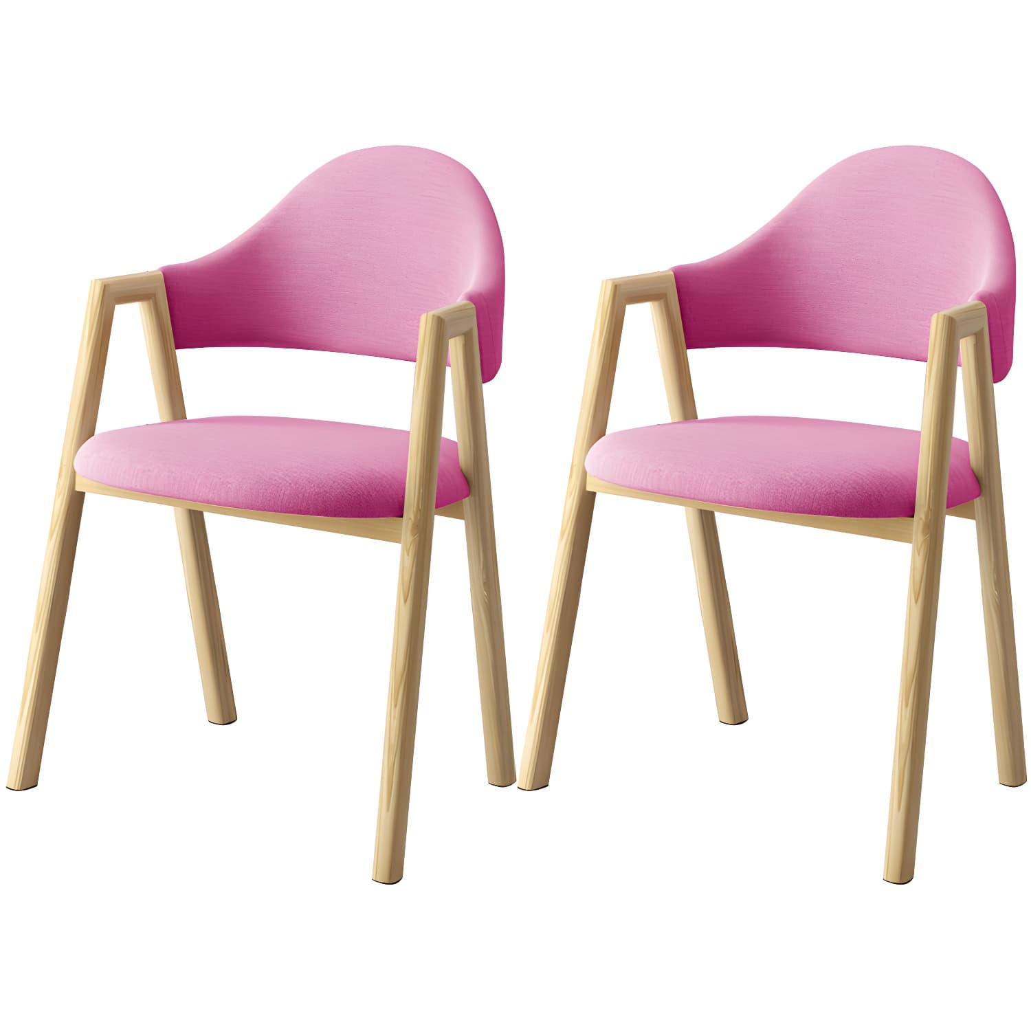 Scandinavian Study Room Metal Arm Chair Colorful Open Dining Chair with Natural Legs thumbnail 13