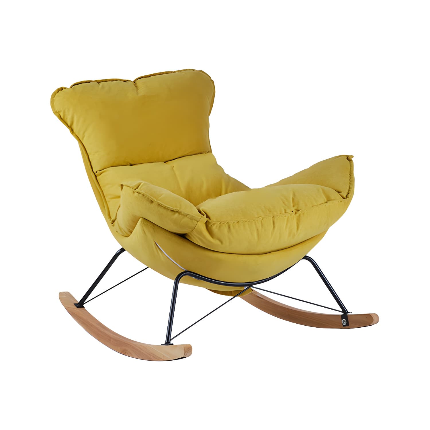 Modern Leather Rocking Chair Removable Cushions Rocker Chair for Drawing Room thumbnail 13