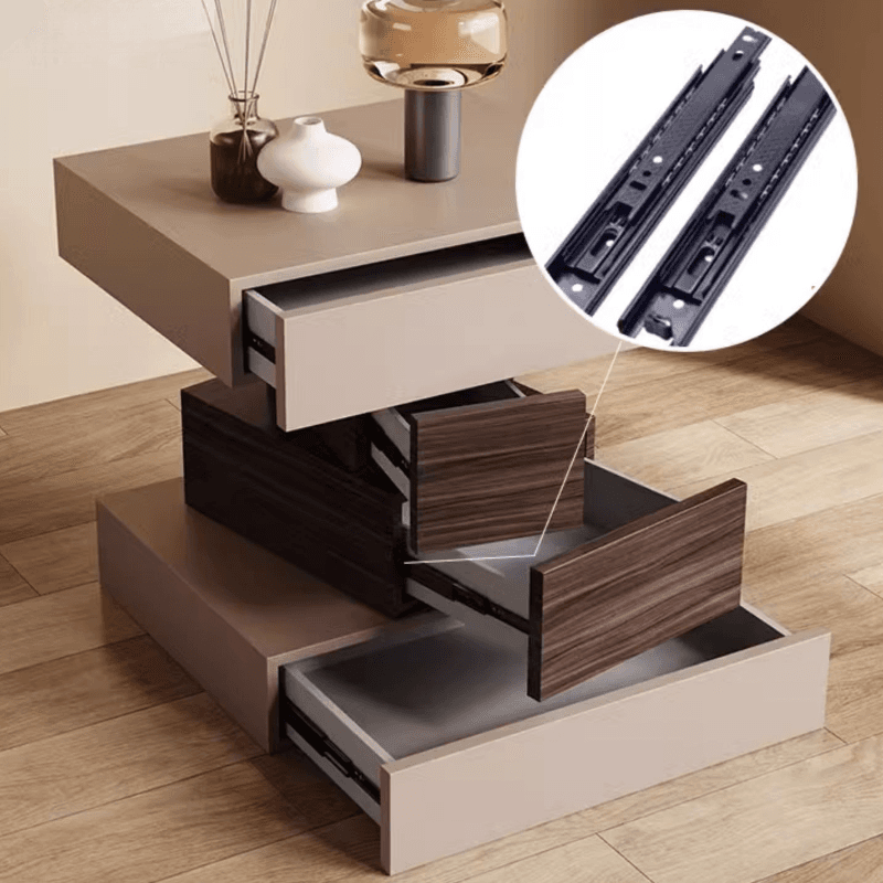 Scandinavian Synthetic Leather Drawer Storage Nightstand with 4 Drawers thumbnail 15