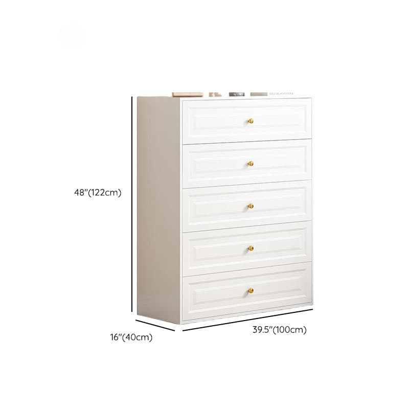 Chalk Casual Metal Bachelor Chest/Semainier with 5 Drawers/3 Drawers/4 Drawers in Vertical/Horizontal Orientation thumbnail 12
