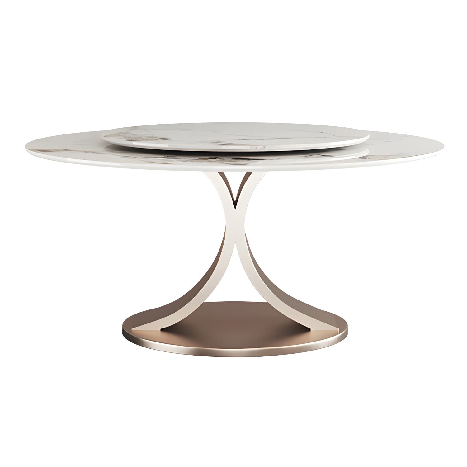 Modern 1/4/7 Pieces Dining Table Set with Sintered Stone Top Stainless Steel Dinette Set thumbnail 5