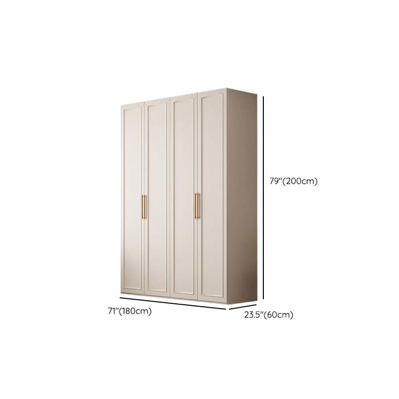 White Casual Wood Independent Armoire Cabinet with Compartments, Soft Close Door, and Interior Shelves thumbnail 10