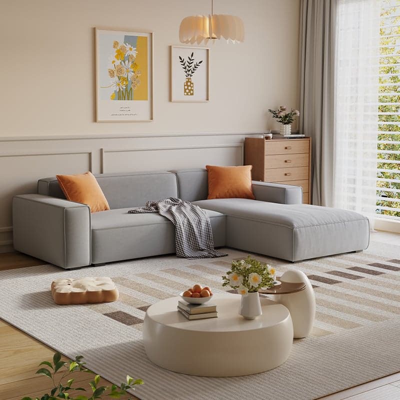Trendy L-Shape Tear Resistant Sofa Chaise for 3-seater with Square Arm and 1 Chaise thumbnail 4