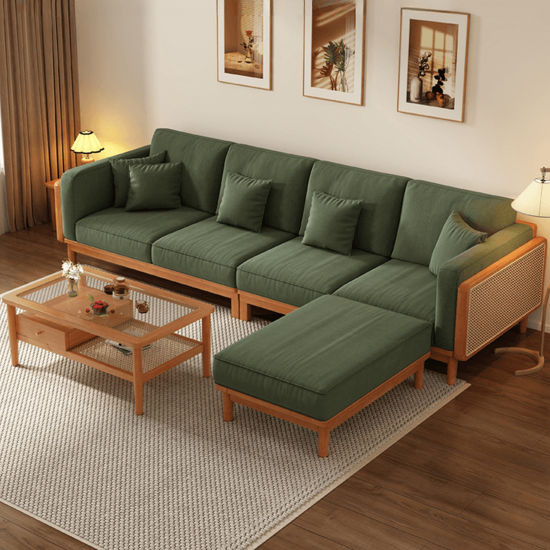 Victorian Style Jade Green Sofa Couch/Single Sofa for Sitting Room with 1 to 5 Pillows thumbnail 7