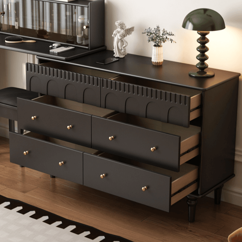 Simplistic Large Vanity Set/Makeup Vanity with Rubberwood Table Top, 4 Drawers/6 Drawers/2 Drawers, Scalable and No Suspension thumbnail 7