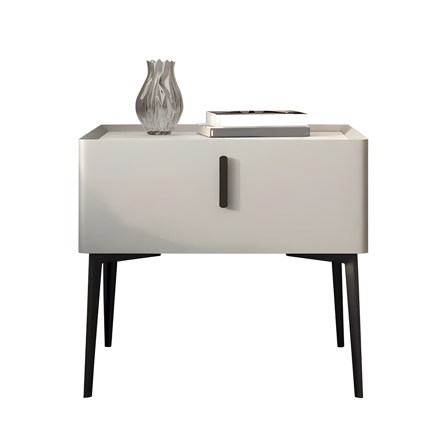 Contemporary 1 Drawer Accent Table Nightstand Antique Finish Bed Nightstand thumbnail 15